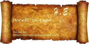 Horváth Emma névjegykártya