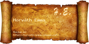 Horváth Emma névjegykártya