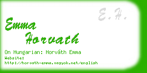 emma horvath business card